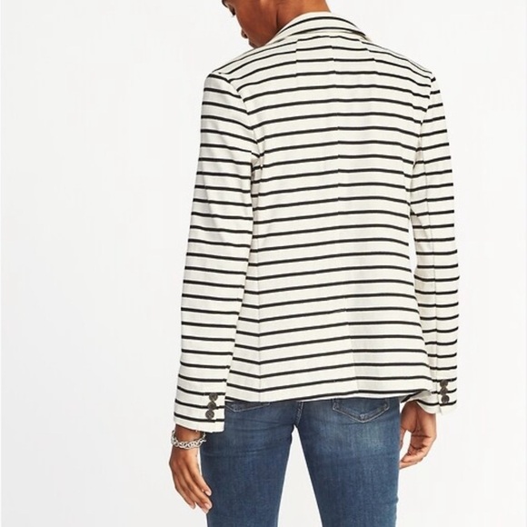 Old Navy Women's Navy Striped Blazer - Picture 3 of 8